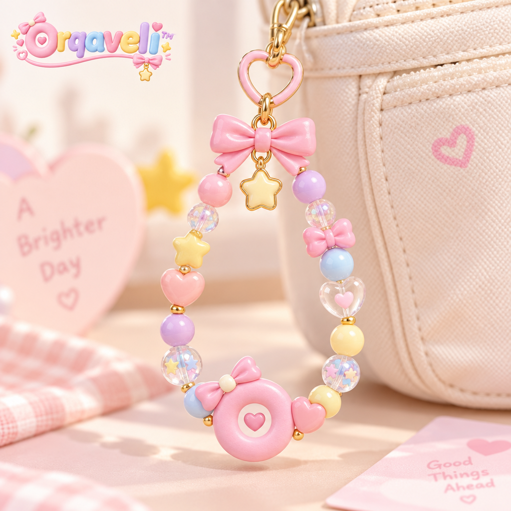 Orqaveli™ Sweet Pastel Beaded Bag Charm &amp; Keychain
