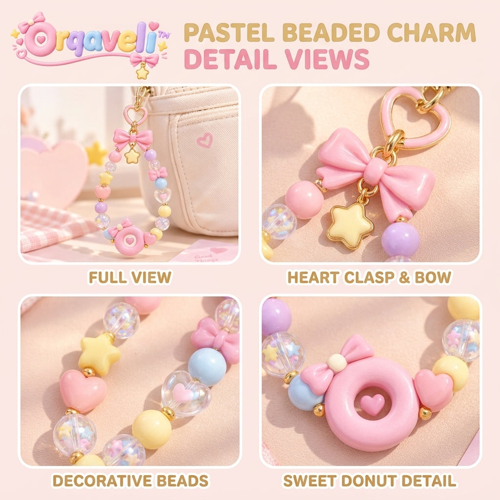Orqaveli™ Sweet Pastel Beaded Bag Charm &amp; Keychain