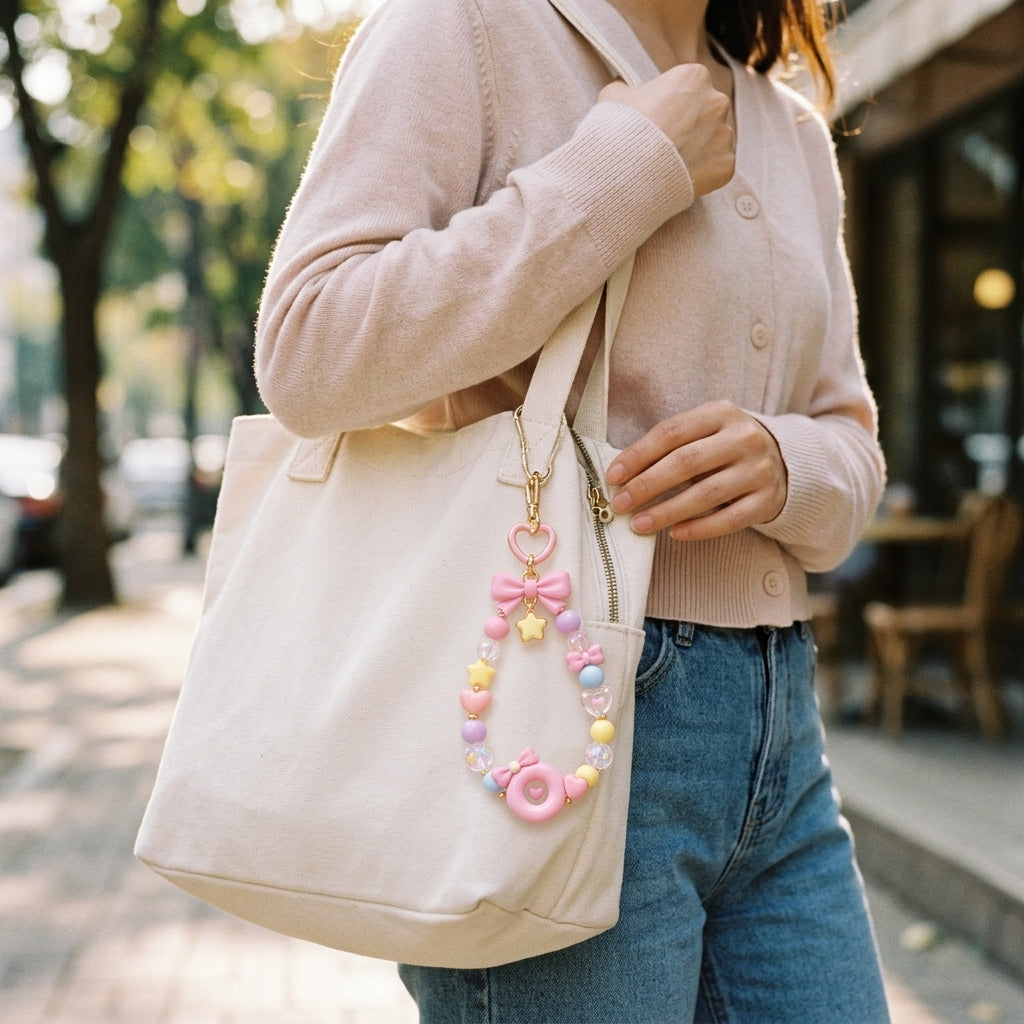 Orqaveli™ Sweet Pastel Beaded Bag Charm &amp; Keychain